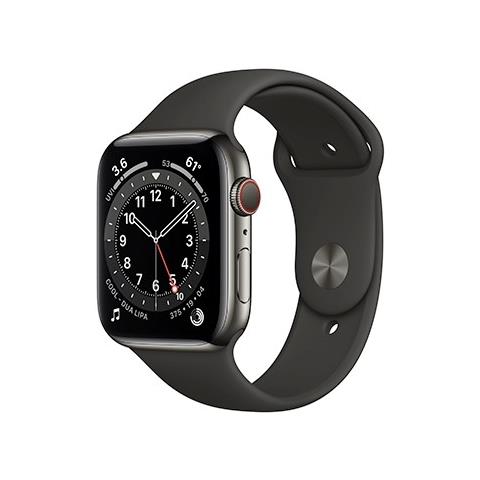 APPLE - Watch 6 44mm Impermeabile 5ATM GPS + Cellular WiFi / Bluetooth con  Cassa in acciaio inossidabile Grafite e Cinturino Sport Regular Nero -  ePRICE
