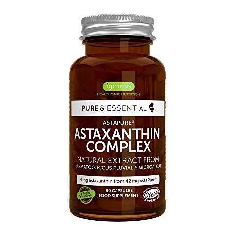 Pure Essential Astaxantina Complesso 42 Mg Astapure Fornendo 4 Mg H. Pluvialis Astaxantina 90 Vegan Capsule - Foto 1