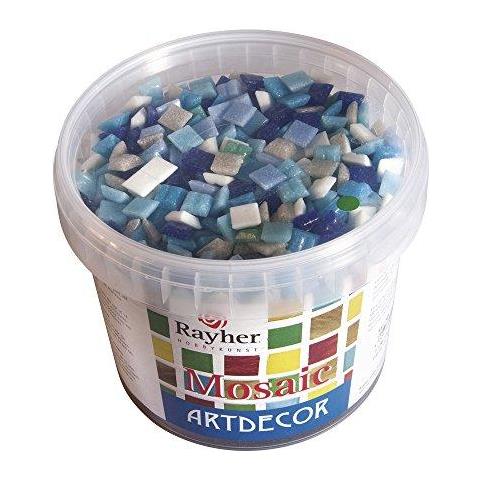 Mosaico Benna Per Arti E Mestieri Vetro Blue Shades 1x1 Cm 1 Kg 1300 Pezzi - Foto 3