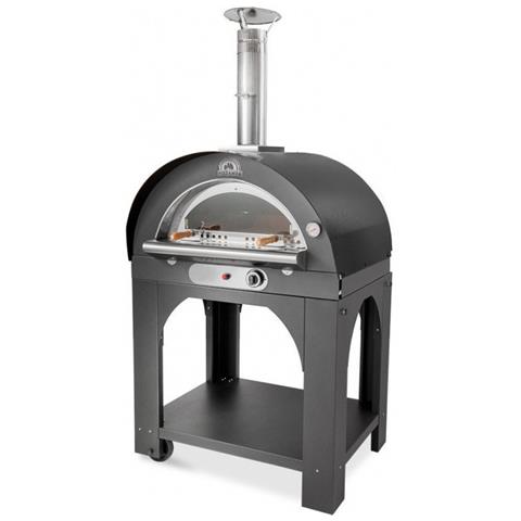 PIZZA MIA - Forno Pizza A Gas Ade Con Carrello Camera Cottura 80x60 Cm  Tetto Antracite - ePRICE