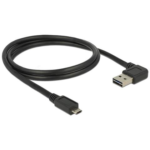 1m, USB2.0-A / USB2.0 Micro-B 1m USB A Micro-USB B Nero cavo USB - Foto 1