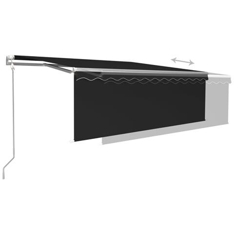 Tenda Sole Retrattile Automatica Con Parasole 4,5x3m Antracite - Foto 2