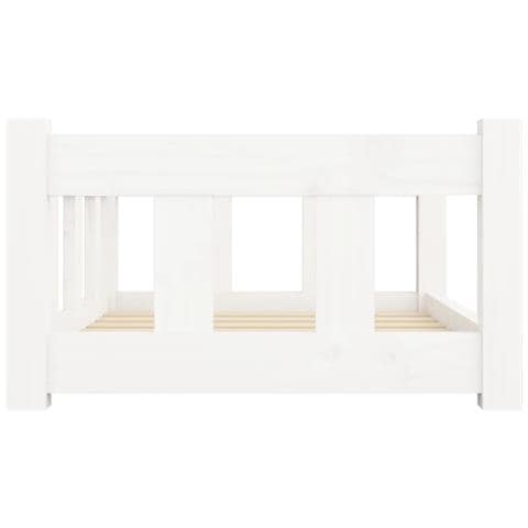 Cuccia Per Cani Bianca 65,5x50,5x28 Cm Legno Massello Di Pino - Foto 7