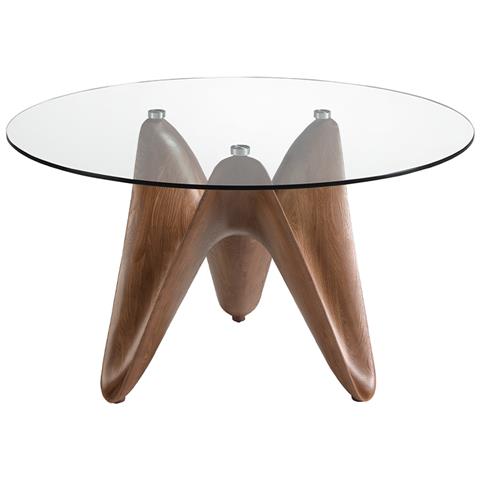 Ángel Cerdá - Tavolo da pranzo in legno di noce con gambe in vetro - Tavolo da pranzo rettangolare moderno - Tavolo da soggiorno dal design elegante ed esclusivo - 200 x