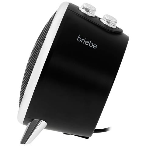 Briebe Ht1129 Termoventilatore Ceramico Portatile, 2 Livelli Di Potenza, Termostato Automatico 1500w Nero/argento - Foto 8