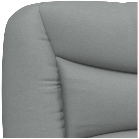 Cuscino Testiera Grigio Chiaro 80 cm in Tessuto - Foto 2