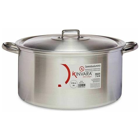 Casseruola Con Coperchio Argentato Alluminio 20 L (3 Unità) - Foto 2