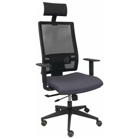 Sedia Ufficio Con Poggiatesta Horna Traslack Bali Grigio Scuro - Foto 1