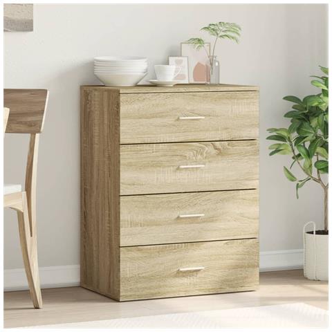 Credenza Rovere Sonoma 60x39x80 Cm In Legno Multistrato - Foto 3