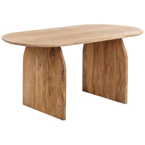 Tavolo Da Pranzo Legno D'acacia Chiaro 180 X 90 Cm Skye - Foto 7