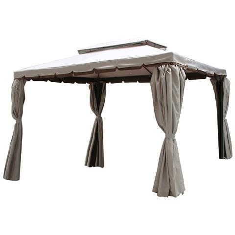 Gazebo Da Esterno 3x4 Mt Struttura In Alluminio E Telo In Poliestere Con Zanzariera Perimetrale Scorrevole Privacy Plus - Foto 1