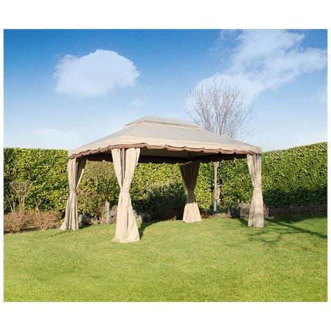 Gazebo Da Esterno 3x4 Mt Struttura In Alluminio E Telo In Poliestere Con Zanzariera Perimetrale Scorrevole Privacy Plus - Foto 8