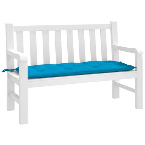 Cuscino Per Panca Azzurro 120x50x7 Cm In Tessuto Oxford - Foto 1