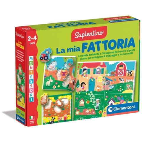 Sapientino Montessori La Mia Fattoria Tessere Illustrate Puzzle Sagomato Gioco Per Conoscere Gli Animali - Foto 1
