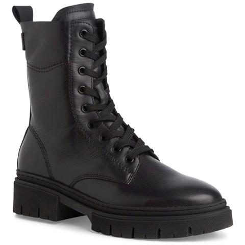 Lace Boot Black Stivali Pelle Scarpe Donna Nero Eu 38, 1-25213-43 001 - Foto 1