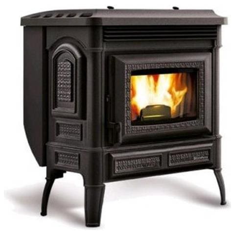 Stufa A Pellet Riscaldamento 8Kw Riscaldata 229 m³ Ventilata Extraflame Nordica TEODORA EVO Ghisa Smaltata - Foto 1