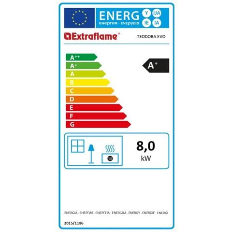 Stufa A Pellet Riscaldamento 8Kw Riscaldata 229 m³ Ventilata Extraflame Nordica TEODORA EVO Ghisa Smaltata - Foto 2