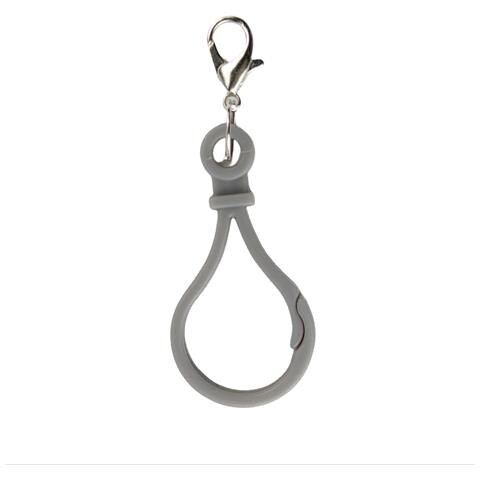 Confezione Da 20 Moschettoni In Plastica A Doppio Cerchio Grey - Foto 1