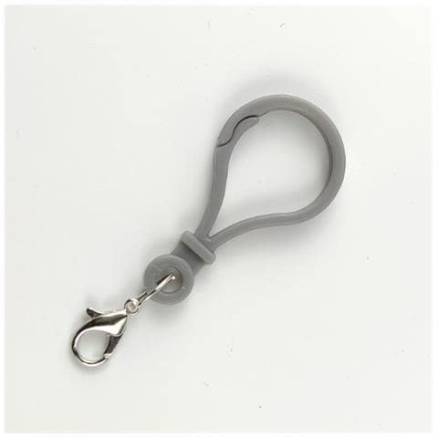 Confezione Da 20 Moschettoni In Plastica A Doppio Cerchio Grey - Foto 2