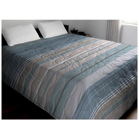 Trapuntino Piumino Estivo Primaverile 100gr Mq Leggero Disegno Scia 1 Piazza E Mezza Azzurro - Foto 1