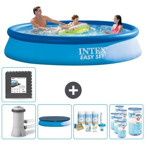 Piscina Fuori Terra - In Giro - 366x366x76 Cm - Blu - Include Accessori Coordinati Cb17 - Foto 1