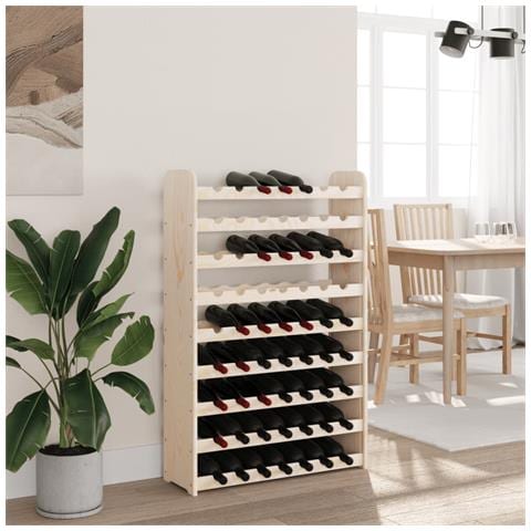 Portavini 72,5x25x111,5 Cm In Legno Massello Di Pino - Foto 2