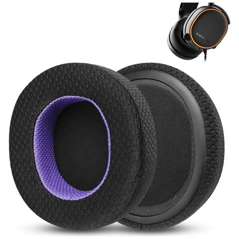 Cuscinetti Auricolari Traspiranti Per Cuffie Steelseries Arctis - Nero /viola - Foto 1