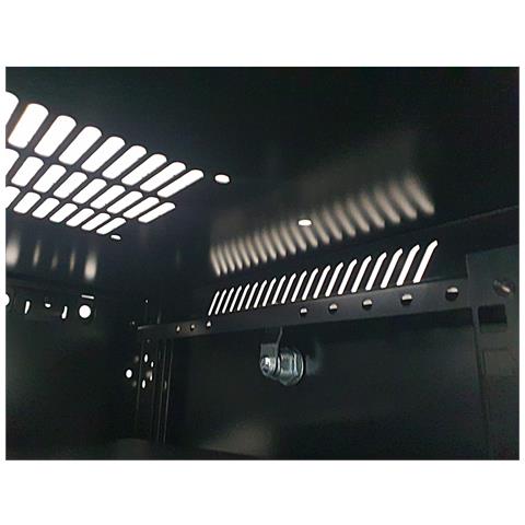 Armadio Rack 19" a Muro 20 Unità P. 450 mm Flat Pack Nero - Foto 2