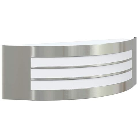 Luce da Parete Esterno Argento Acciaio Inox IP44 - Foto 1