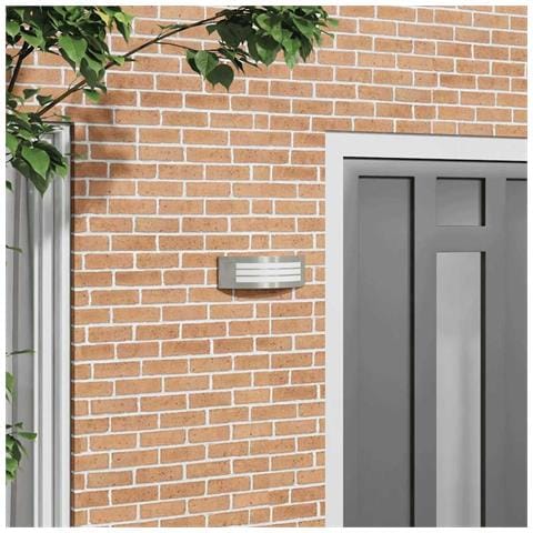 Luce da Parete Esterno Argento Acciaio Inox IP44 - Foto 2