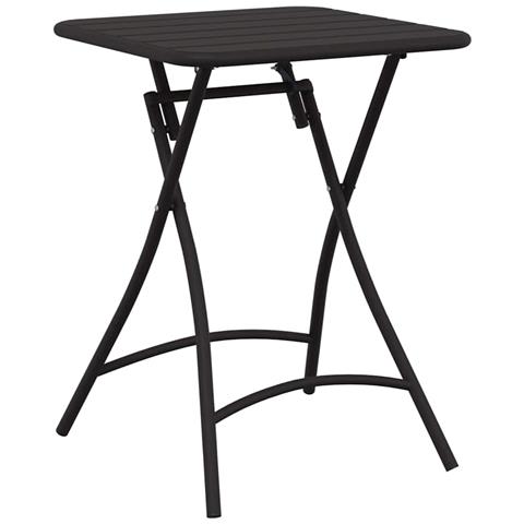 Tavolo da giardino pieghevole  - Antracite - 55x55x73 cm - Acciaio - Foto 1