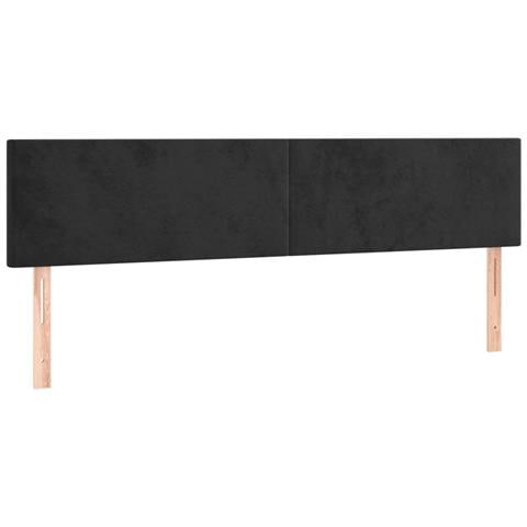 Letto a Molle con Materasso e LED Nero 120x190 cm in Velluto - Foto 9