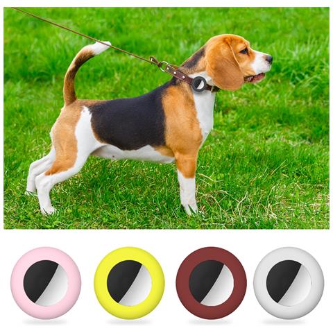 Custodia Protettiva In Silicone Per Apple Airtag Tracker Black S - Foto 4