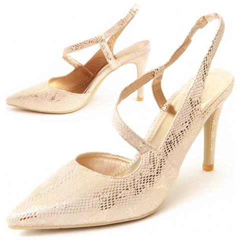 Scarpa Con Tacco Montevita Viva2 Oro . - Foto 1