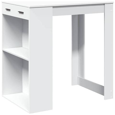 Tavolo da Bar Bianco 102x70x103,5 cm in Truciolato - Foto 1