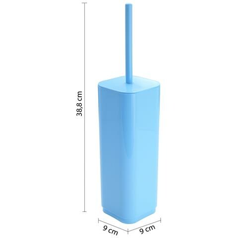 Scopino Wc Con Ciuffo In Setole D'appoggio In Plastica Riciclata 6334 Serie Seventy Celeste - Foto 2