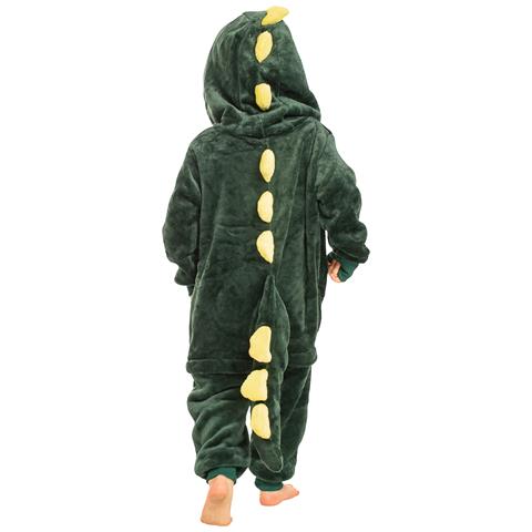 Pigiama Per Bambini Kigurumi Onesie Costume Dinosauro Verde 105-115 - Foto 2