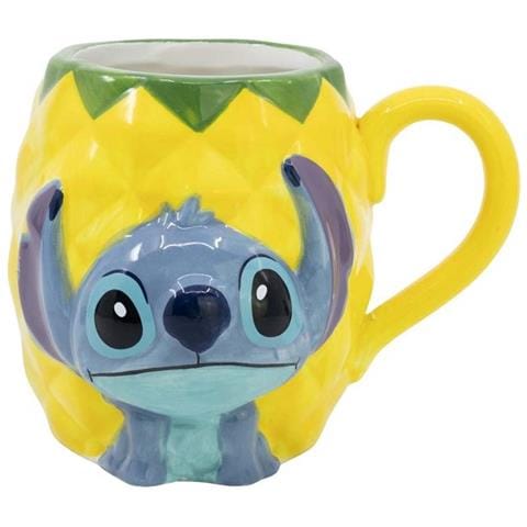 Tazza 325ml 3d Stitch In Una Confezione Regalo Collezione Ananas, Giallo - Foto 1