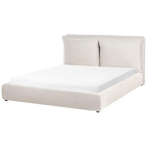 Letto Tessuto Bajonna 160 X 200 Cm Beige - Foto 2