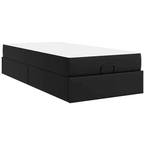 Struttura letto con materasso Nero 100 x 200 cm Pelle sintetica - Foto 9