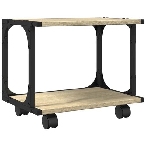 Supporto Stampante 2 Piani Rovere Sonoma 41x28x33,5 Multistrato - Foto 1