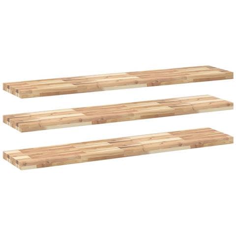 Mensole da Parete 3 pz 160x30x4 cm Legno Acacia Non Trattato - Foto 1