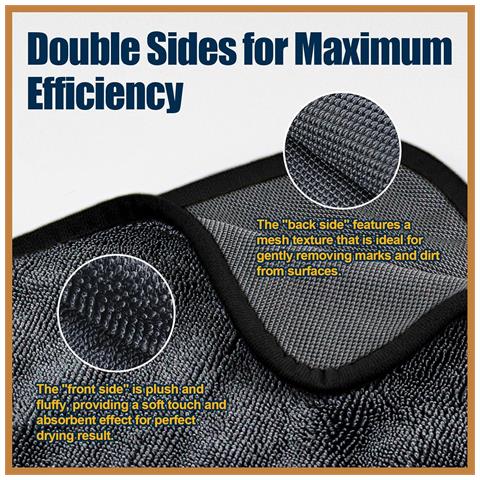 Asciugamano Premium In Microfibra 600g/m² Per Auto - Antigraffio E Super Assorbente  S - Foto 6