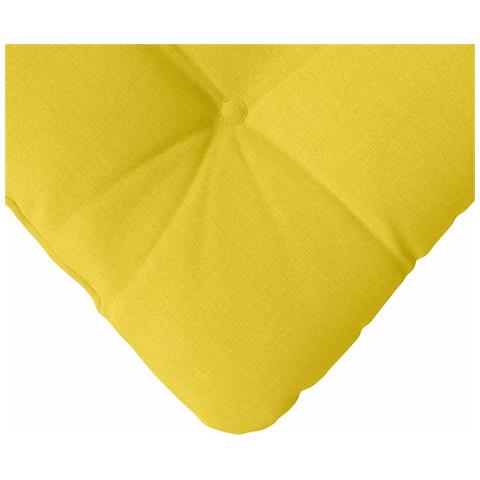 Cuscini per Seduta 4 pcs Giallo Chiaro 45 x 45 x 12 cm Tessuto - Foto 9