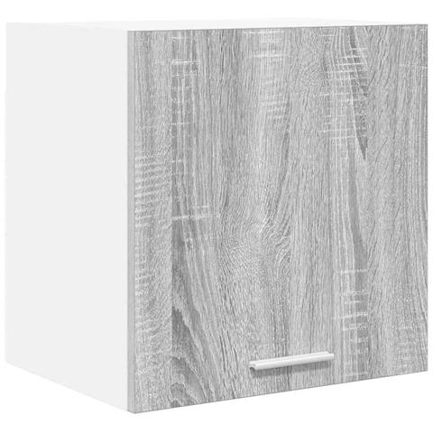 Armadio pensile Riga Grigio Sonoma e Bianco 40 x 31 x 40 cm - Foto 1