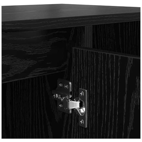 Mobile TV Rovere Nero 100 x 35 x 55 cm Legno multistrato - Foto 9