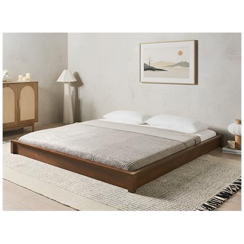 Letto Senza Testata Legno Antras 180 X 200 Cm Marrone Scuro - Foto 1
