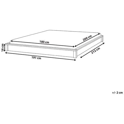 Letto Senza Testata Legno Antras 180 X 200 Cm Marrone Scuro - Foto 8