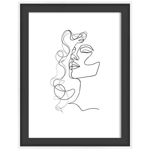 Silhouette Struttura In Legno, 13x18 Cm, Nero - Foto 1