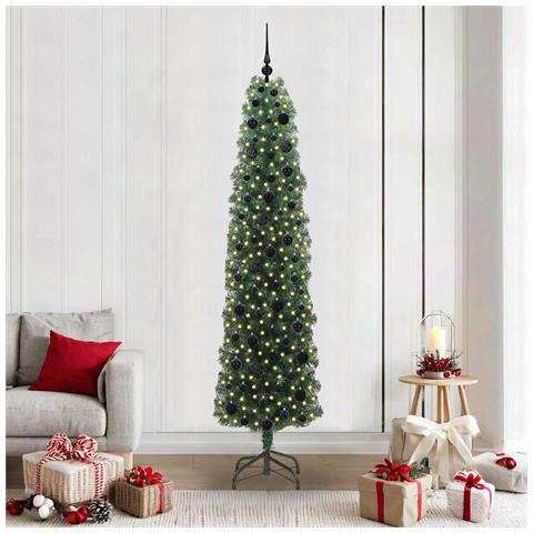 Albero di Natale artificiale con 300 LED Verde 210 cm - Foto 2